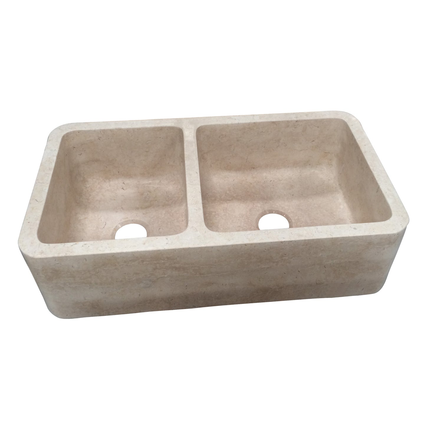 Barclay Dryden Double Bowl Marble Apron-Front Sink FSMD5564-MPGA