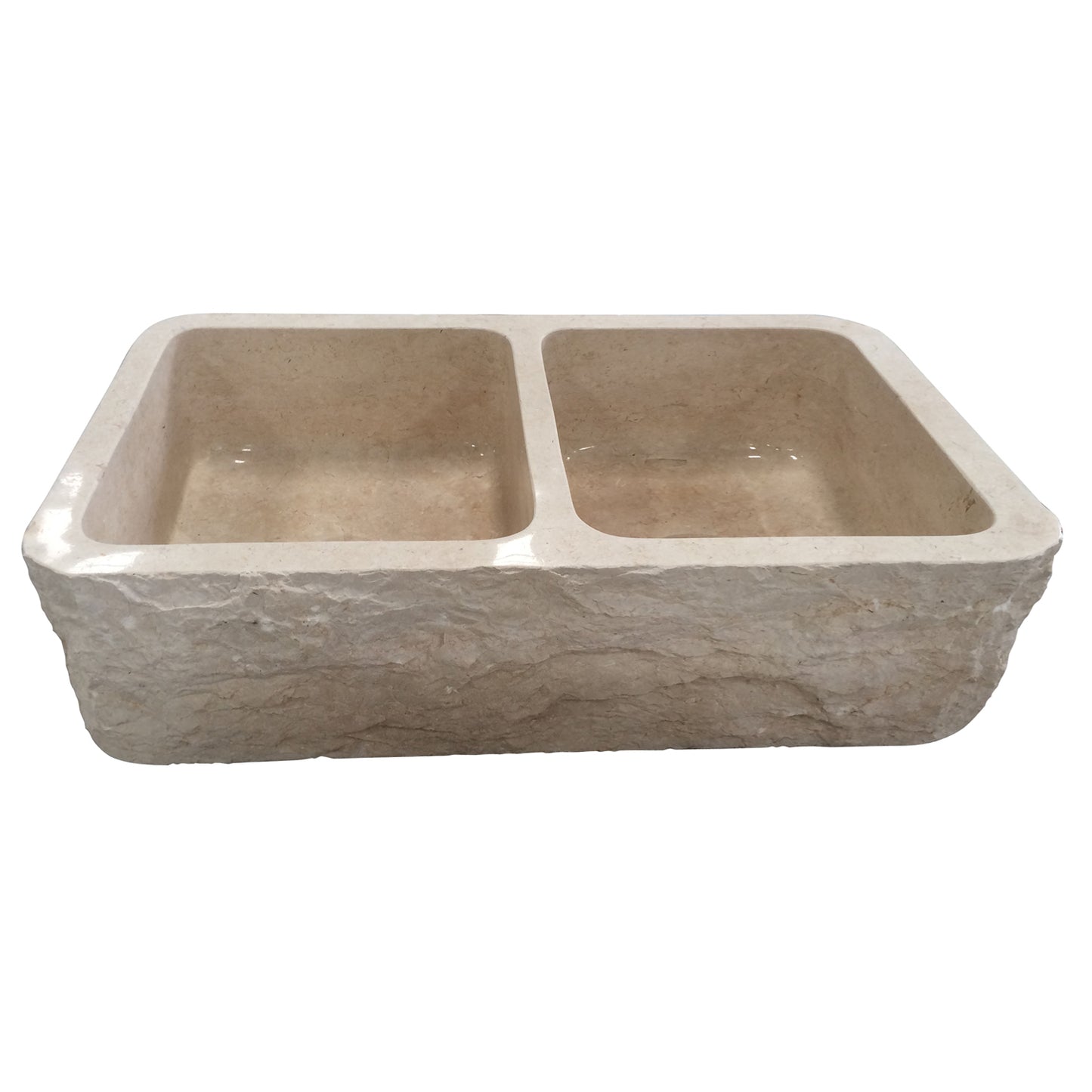 Barclay Rushmore Double Bowl Marble Apron-Front Sink FSMD5572-MPGA