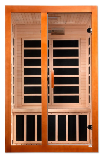 Golden Designs Santiago 2 Person Ultra Low EMF FAR Infrared Sauna DYN-6209-02 Elite