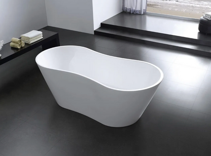 Kube Onde Free Standing Bathtub | Onde White Bathtub | basinandvessel