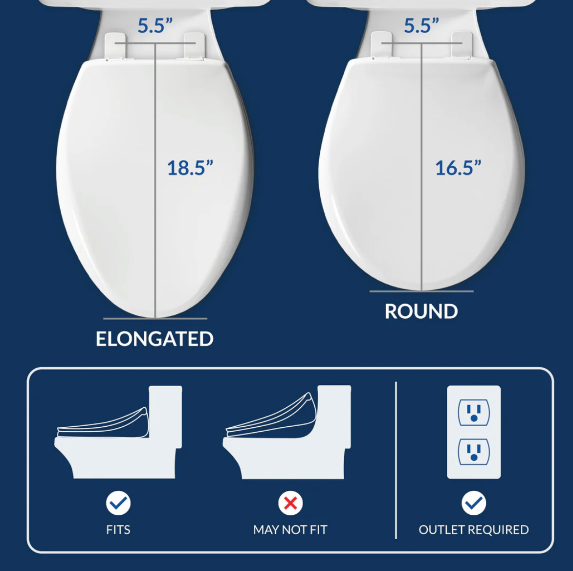 BIOBIDET BB-2000 Bidet Toilet Seat BB2000E