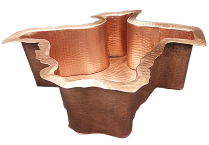 The Copper Design Innova Copper Bar Sink Texas Design CBSTXS-171656G17BR