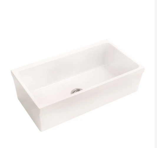 BARCLAY Hinton Single Bowl Fireclay Apron-Front Sink FSSB1004-BQ