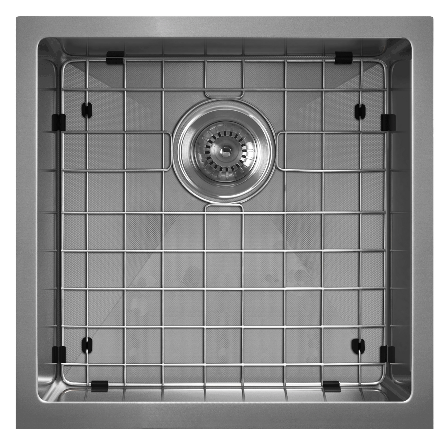 Whitehaus Undermount/Drop-In Single Bowl Stainless Steel Kitchen Sink Set WHNPL1818-GM