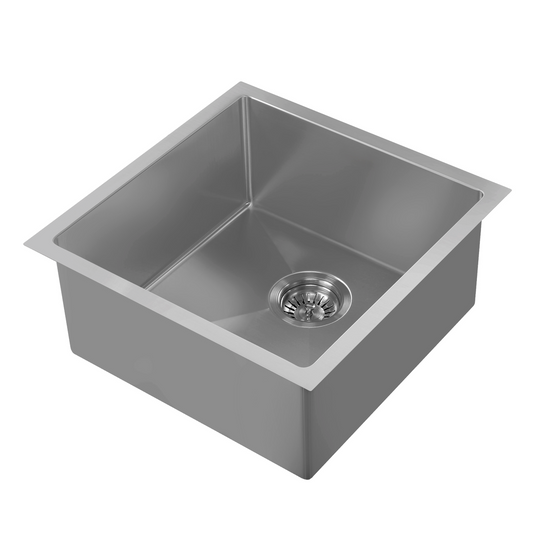 Whitehaus Undermount/Drop-In Single Bowl Stainless Steel Kitchen Sink Set WHNPL1818-GM