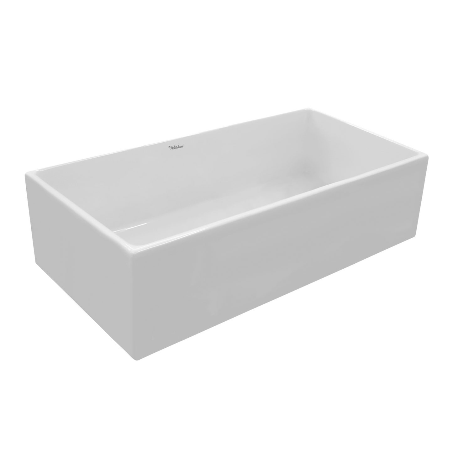 Whitehaus Reversible single bowl fireclay kitchen sinks WHPLCON3319-WHITE