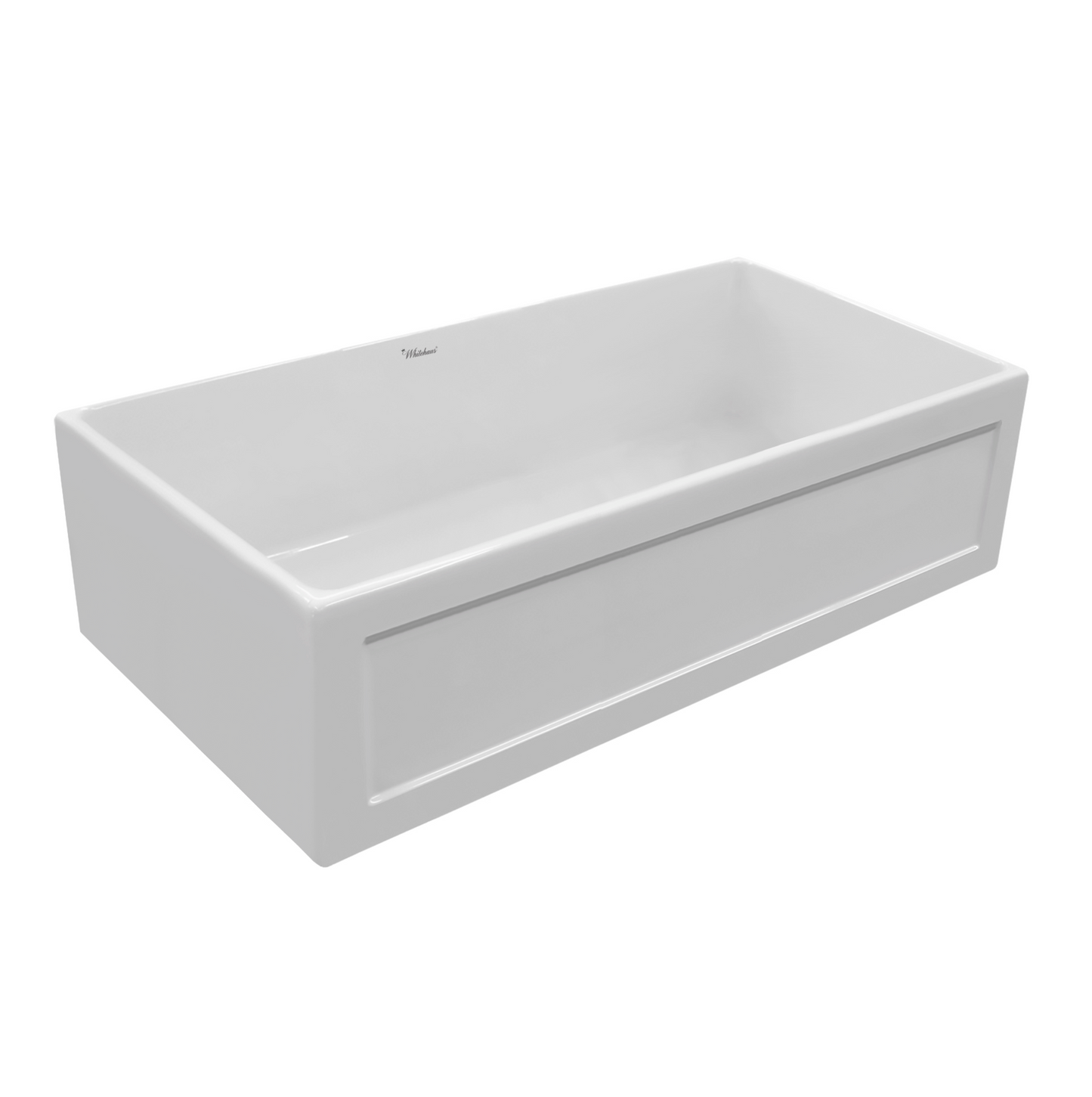 Whitehaus Reversible single bowl fireclay kitchen sinks WHPLCON3319-WHITE