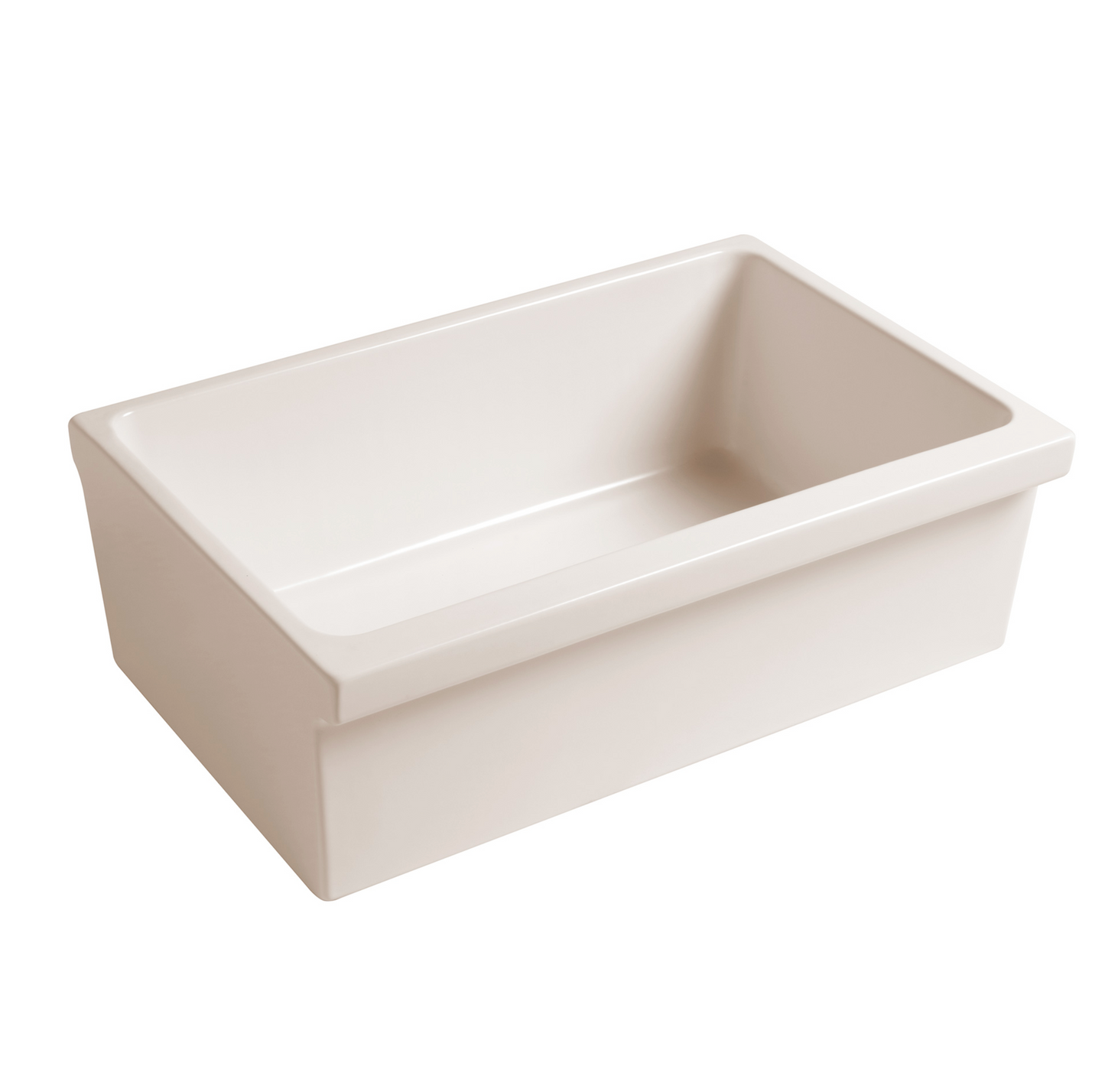 Whitehaus WHQ330-BISCUIT  30" Reversible Single Bowl Fireclay Kitchen Sink WHQ330-BISCUIT