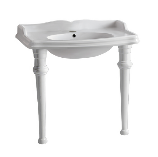 Whitehaus Isabella Collection Large Rectangular Console Sink AR864-GB001-3H