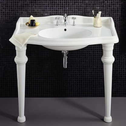 Whitehaus Isabella Collection Large Rectangular Console Sink AR864-GB001-3H