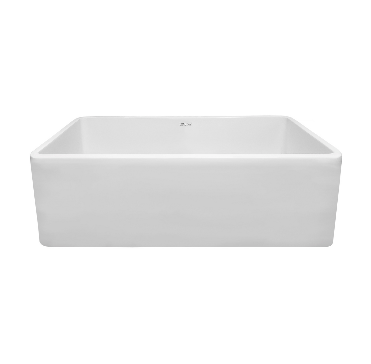 Whitehaus 30" Reversible single bowl fireclay kitchen sink WH3018-WHITE