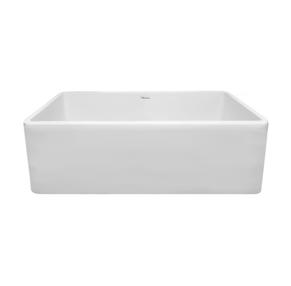 Whitehaus 30" Reversible single bowl fireclay kitchen sink WH3018-WHITE