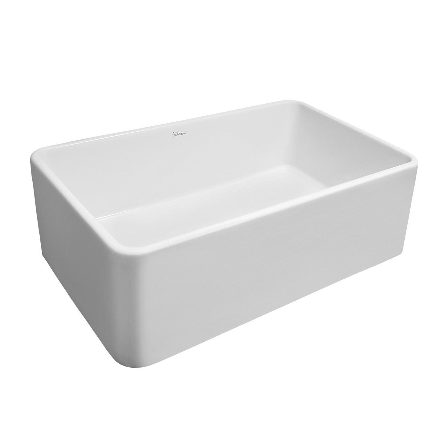 Whitehaus 30" Reversible single bowl fireclay kitchen sink WH3018-WHITE