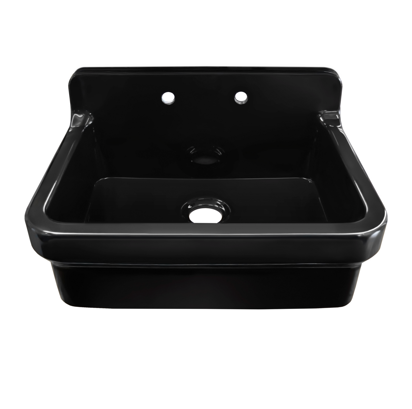 Whitehaus 30" single bowl fireclay kitchen/utility front apron sink OFCH2230-BLACK