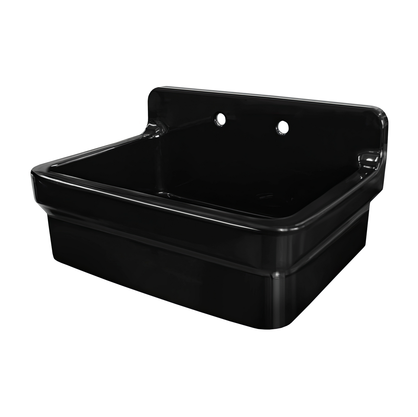 Whitehaus 30" single bowl fireclay kitchen/utility front apron sink OFCH2230-BLACK