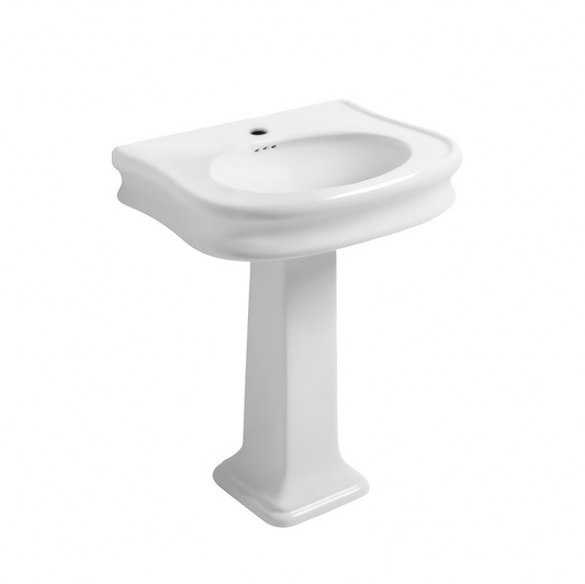 Whitehaus 28" Traditional Pedestal Sink LA10-LA03-1H