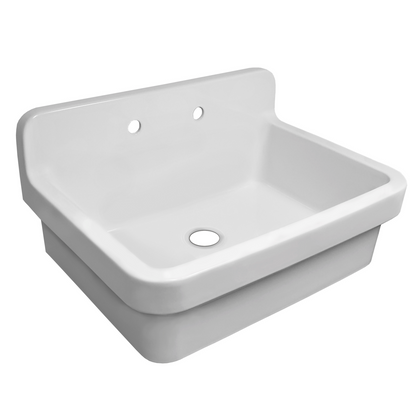 Whitehaus 30" single bowl fireclay kitchen/utility front apron sink OFCH2230-WHITE