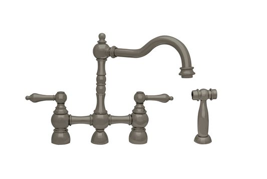 Whitehaus Englishhaus bridge faucet WHEGB-34656-BN