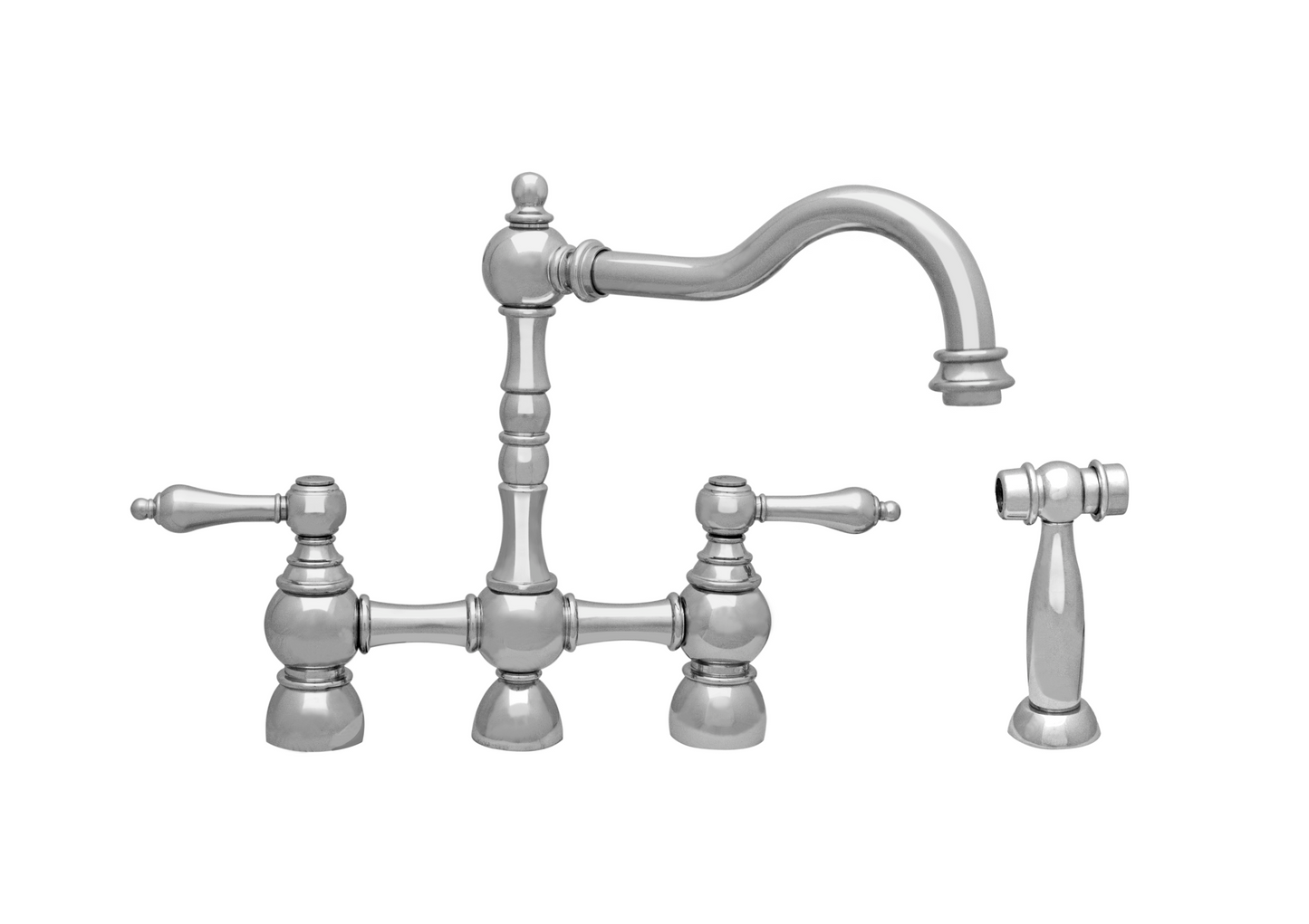 Whitehaus Englishhaus Kitchen bridge faucet WHEGB-34656-PNbridge faucet WHEGB-34656-PN