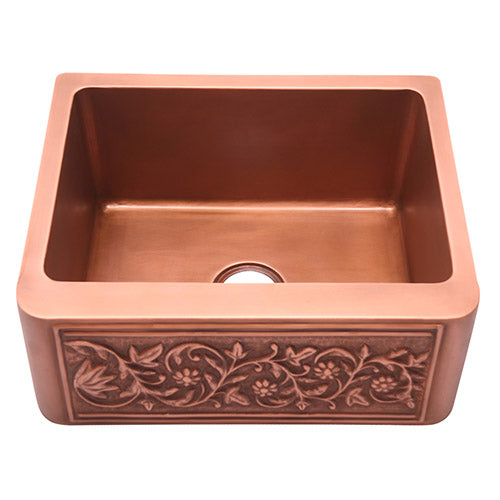 Barclay Cilantro 30" Single Bowl Copper Apron-Front Sink FSCSB3084-SAC