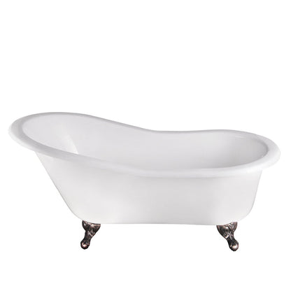 Barclay Griffin 61" Cast Iron Slipper Tub CTSH60-WH-PN