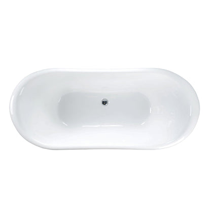 Barclay Raynor 66" Cast Iron Bateau Tub CTBATN66-WH