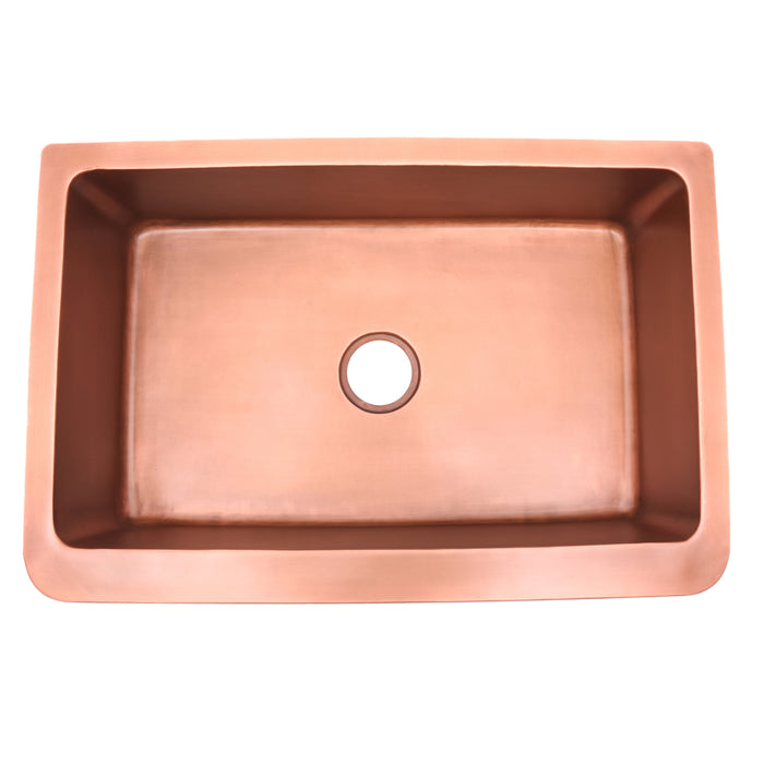 BARCLAY Sunflower Single Bowl Copper Apron-Front Sink – 30″ FSCSB3089-SAC