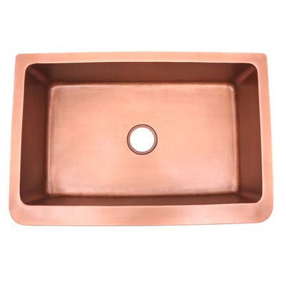 BARCLAY Sunflower Single Bowl Copper Apron-Front Sink – 30″ FSCSB3089-SAC