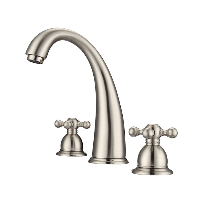 BARCLAY Maddox Widespread Lavatory Faucet with Metal Cross Handles LFW106-MC-BN