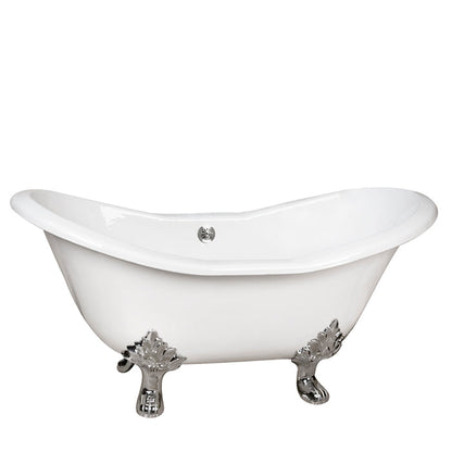 Barclay Marshall Cast Iron Dbl Slipper Tub CTDSH-WH-PB