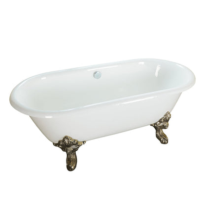 Barclay Gallagher 72" Cast Iron Double Roll Top Tub CTDRN72-WH-ORB