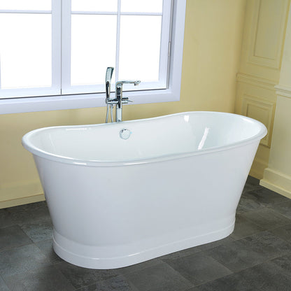 Barclay Wakely 68" Extra Wide Cast Iron Bateau Tub CTBATN68W-WH