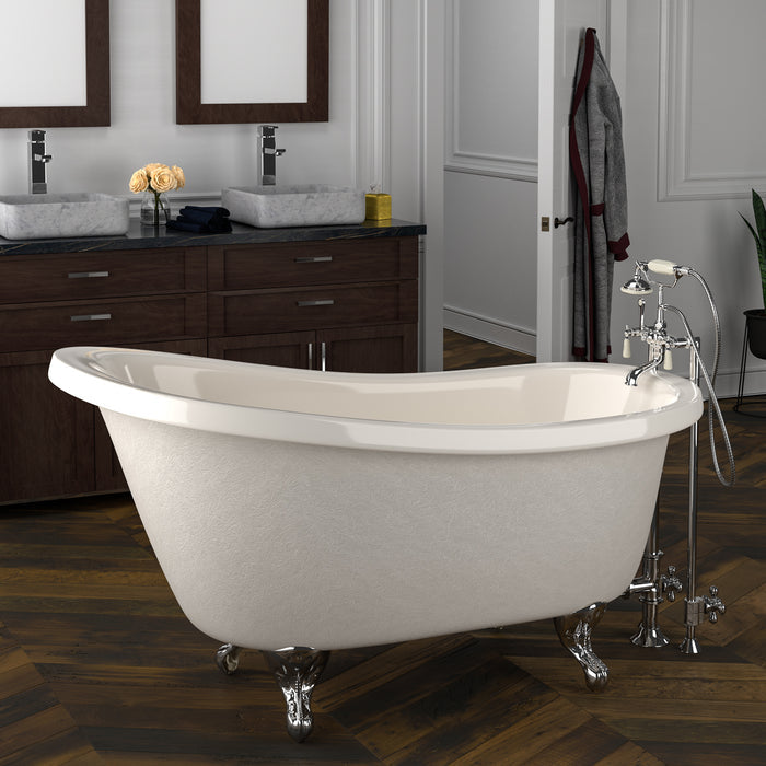 Barclay Estelle Acrylic Slipper Tub WH ATS60-WH-PN