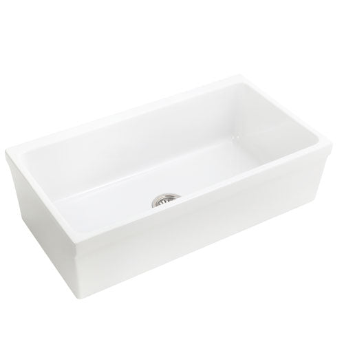 BARCLAY Hinton Single Bowl Fireclay Apron-Front Sink FSSB1004-WH