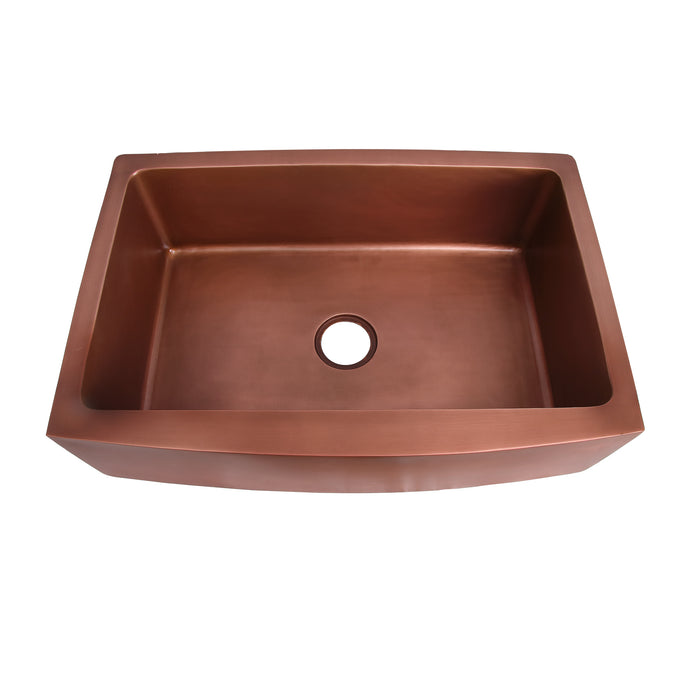 Barclay Emelina Single Bowl Copper Apron-Front Sink – 33″ FSCSB3128-SAC