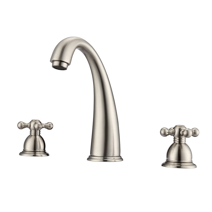 BARCLAY Maddox Widespread Lavatory Faucet with Metal Cross Handles LFW106-MC-BN