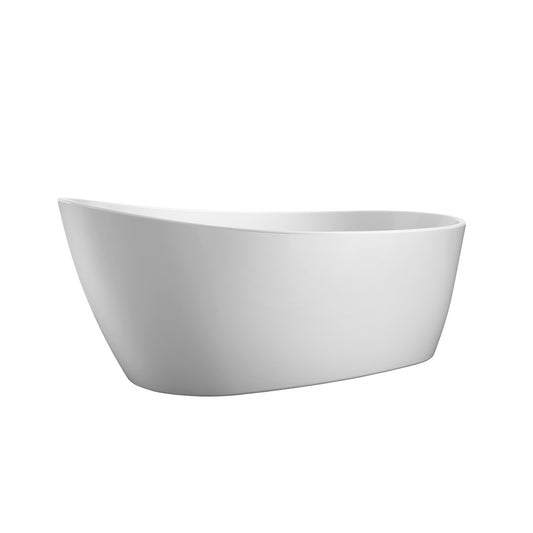 BARCLAY Lorenzo 60" Acrylic Slipper Tub with Integral Drain and Overflow ATSN60FIG-BN