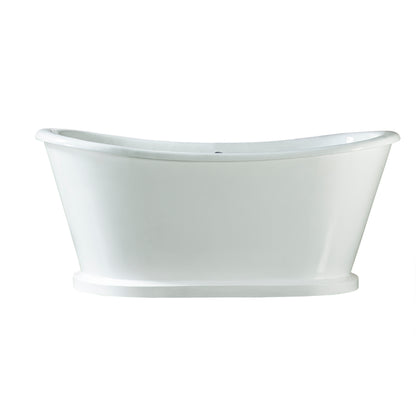 Barclay Raynor 66" Cast Iron Bateau Tub CTBATN66-WH