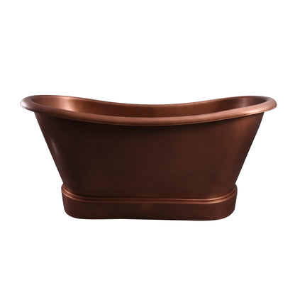 Barclay Carwyn 72″ Copper Bateau Double Slipper Tub COTDSN72L-SAC