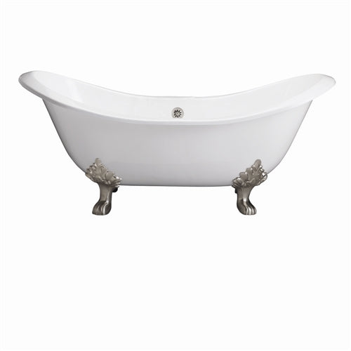 Barclay Marshall Cast Iron Dbl Slipper Tub CTDSH-WH-PB