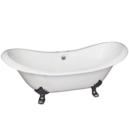 Barclay Macon Cast Iron Dbl Slipper Tub CTDS7H61-WH-ORB