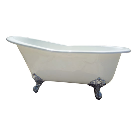 Barclay Halifax Cast Iron Slipper Tub 61 CTSH61I-WH-PN