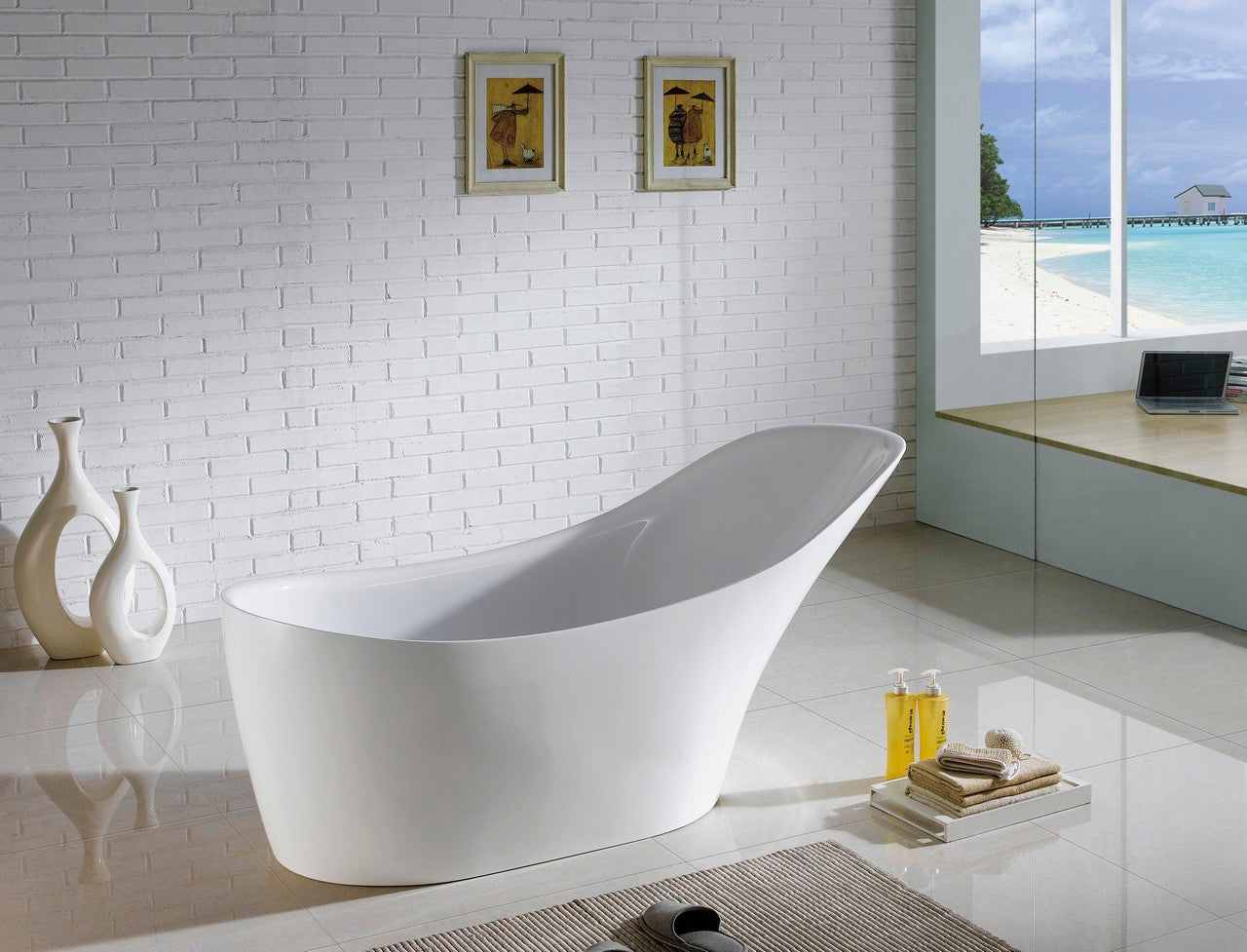 Kube Victorian 67" Free Standing Bathtub