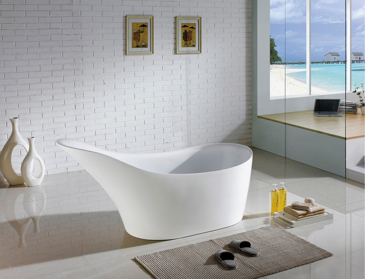 Kube Victorian 67" Free Standing Bathtub