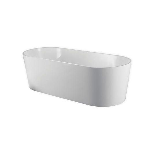 Kube Ovale 59'' White Free Standing Bathtub