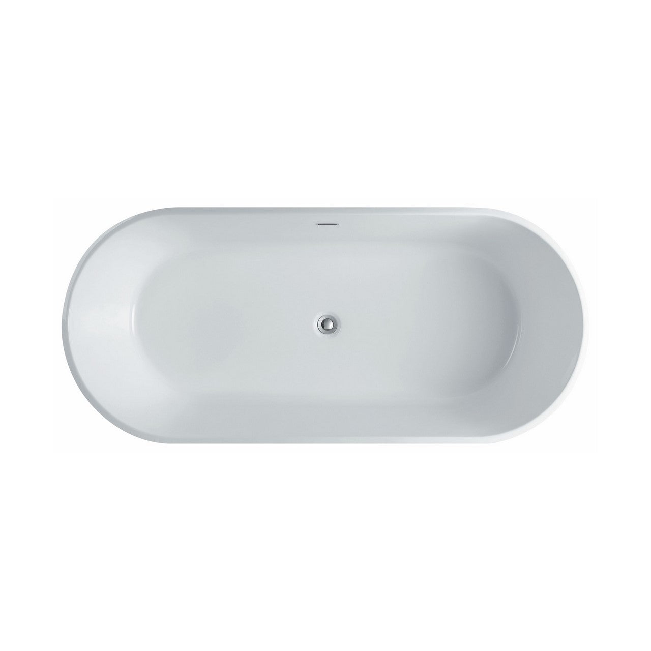 Kube Ovale 59'' White Free Standing Bathtub