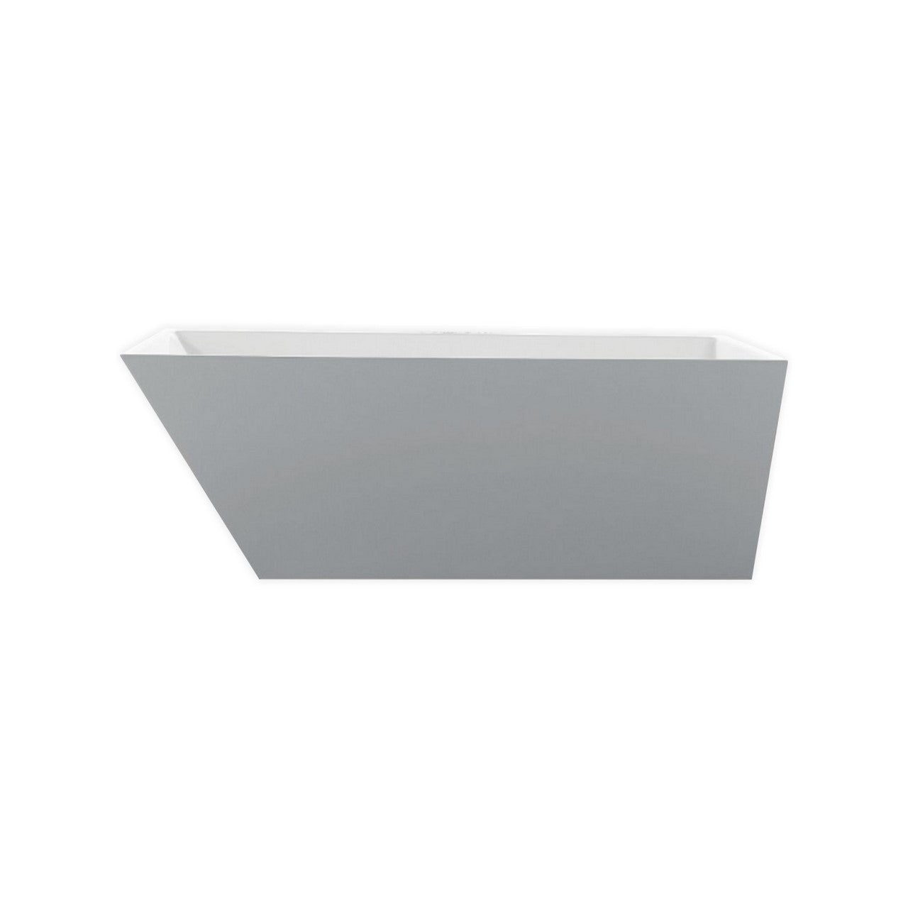 Kube Obliquo 67'' White Free Standing Bathtub