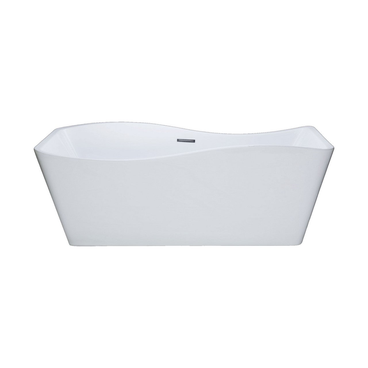 Kube Ondulato 67'' White Free Standing Bathtub