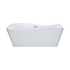 Kube Ondulato 67'' White Free Standing Bathtub