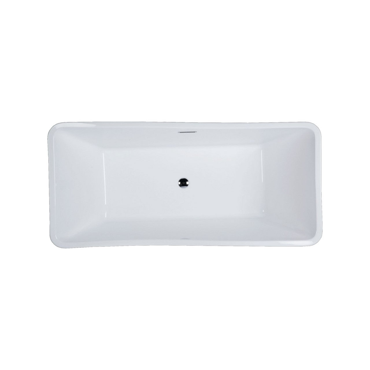 Kube Ondulato 67'' White Free Standing Bathtub